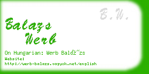 balazs werb business card